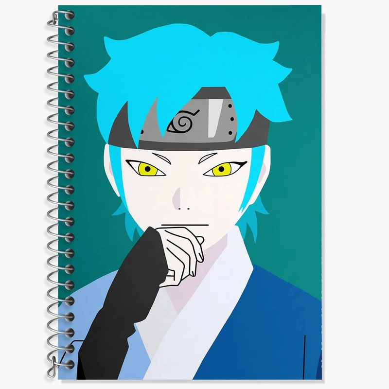 دفتر زبان 50 برگ خندالو مدل دو خط طرح میتسوکی انیمه بوروتو Boruto کد 15747