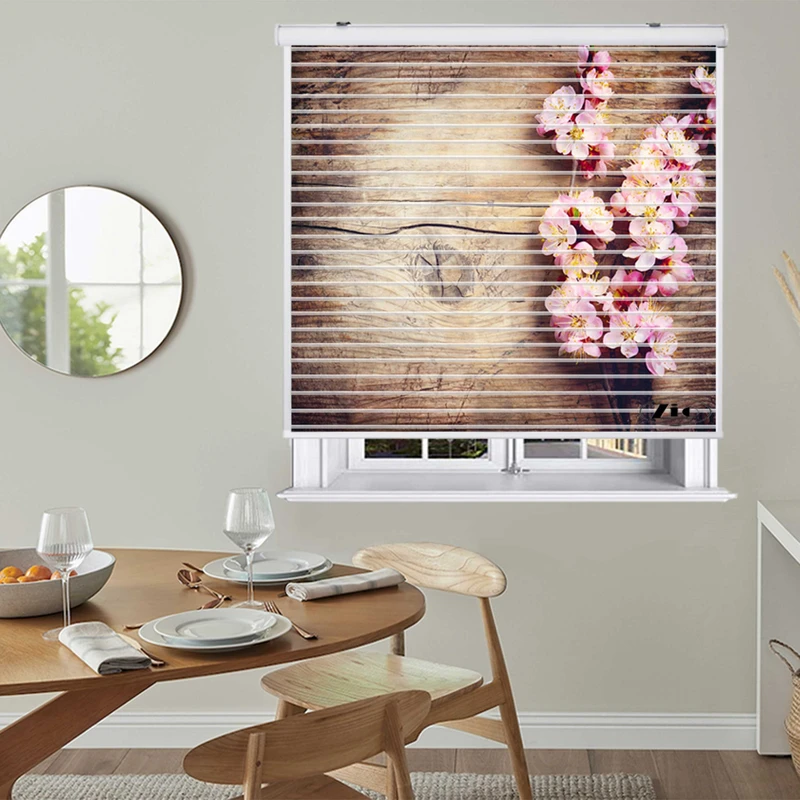 پرده زبرا زیو مدل سیلوئتL-5047 سایز 150x150 سانتی متر