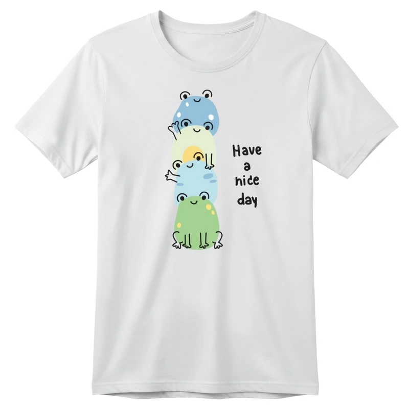 تی‌شرت آستین کوتاه بچگانه مدل دوستان قورباغه‌ای کد p1 