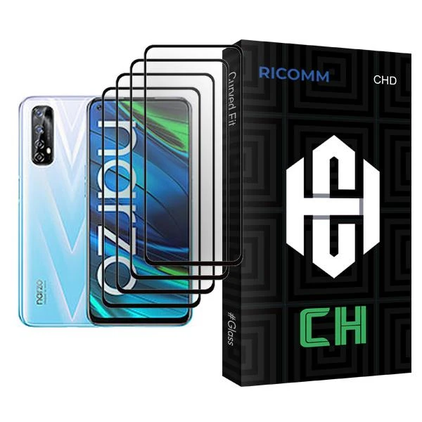 محافظ صفحه نمایش ریکام مدل CH Glass MIX004 مناسب برای گوشی موبایل ریلمی Narzo 20 Pro بسته چهار عددی