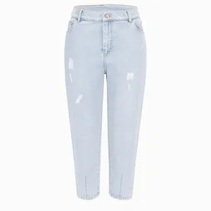 شلوار جین مام استایل زنانه مدل پشت کش 