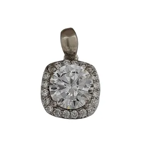 آویز گردنبند زنانه ژوپینگ مدل مربع نگینی کد 430