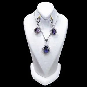 نیم ست زنانه مدل سنگ آمیتیست کد 3100