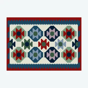 نخ و نقشه تابلوفرش مدل هندسی کد 121x170