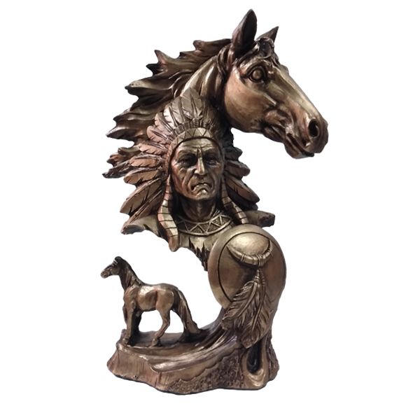 مجسمه طرح اسب سرخپوست مدل S00015