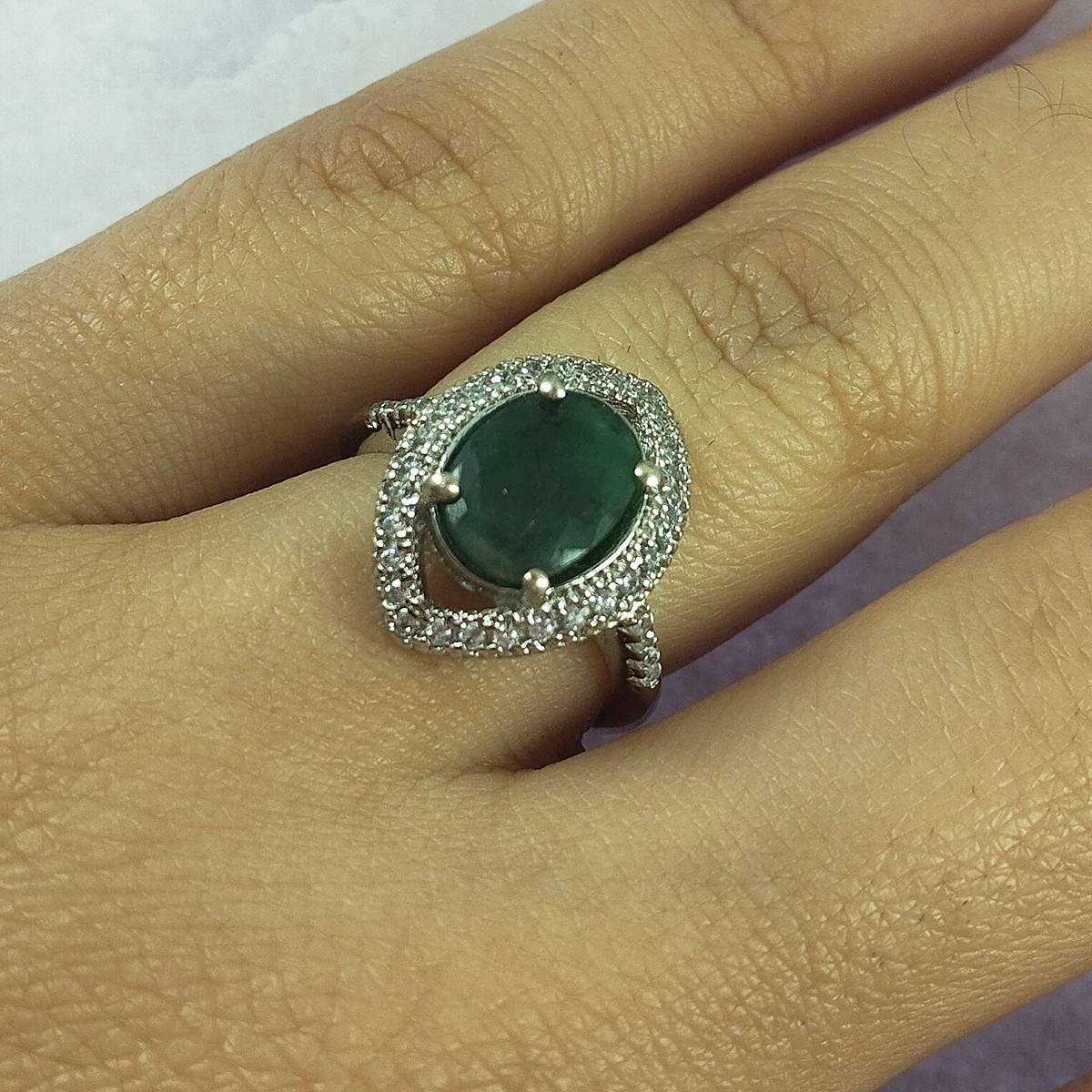 انگشتر نقره زنانه سلین کالا مدل زمرد کد 59 انگشتر نقره زنانه سلین کالا مدل زمرد کد 59