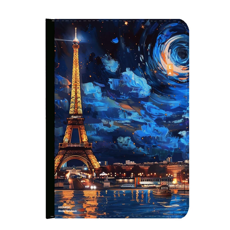 کلاسور هومرو مدل KL1245 طرح نقاشی شب پر ستاره برج ایفل