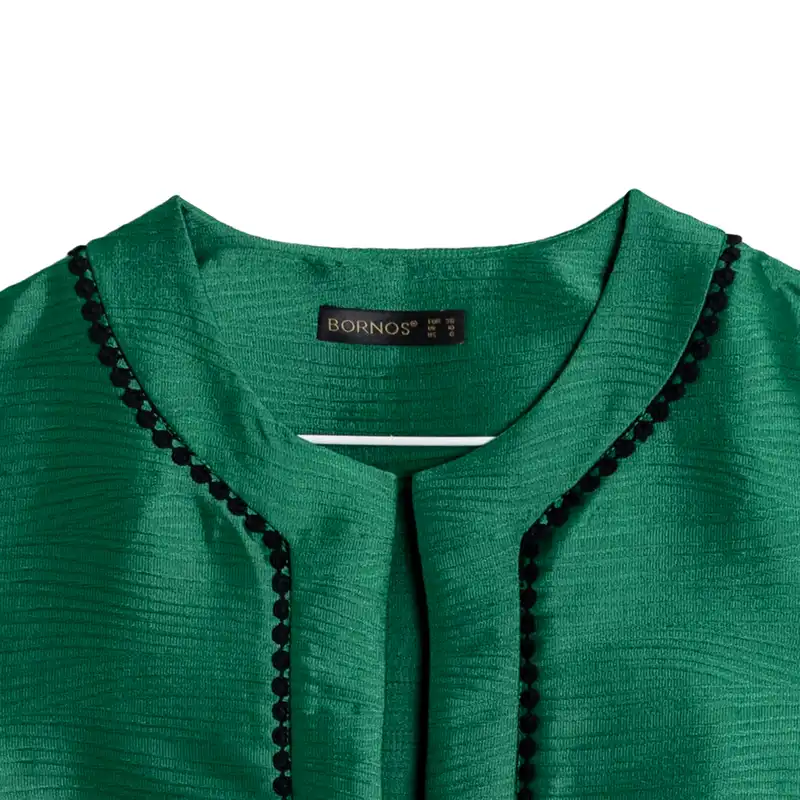 مانتو کتی زنانه برنس مدل نلین رنگ سبز