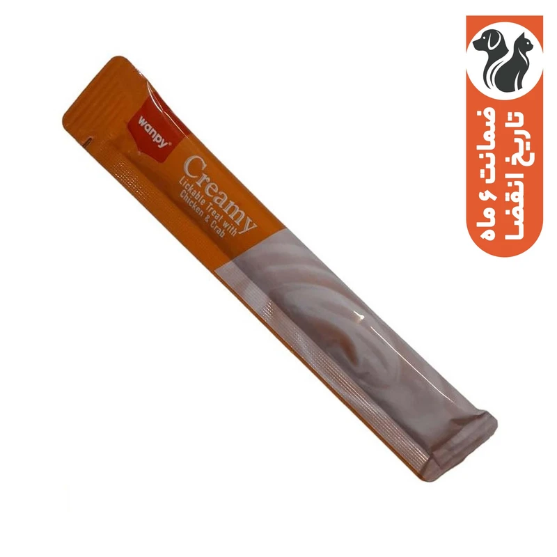 بستنی گربه ونپی طرح مرغ و خرچنگ مدل خامه ای وزن 14 گرم