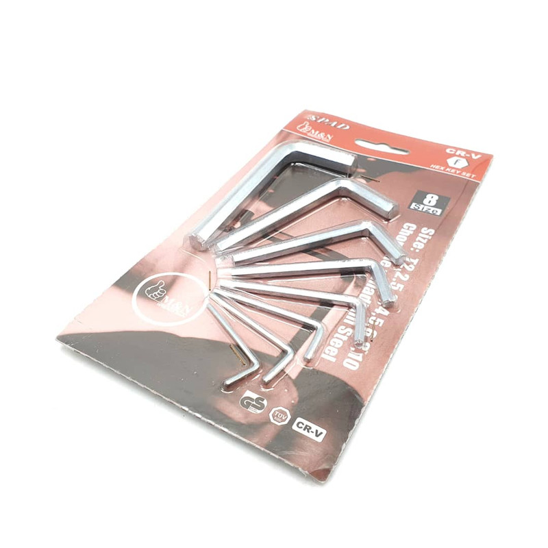 آچار آلن اسپد مدل SPASIZE مجموعه 8 عددی