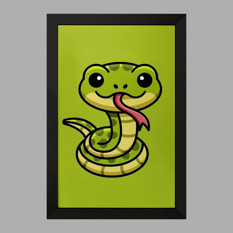 تابلو خندالو مدل حیوانات بامزه مار کد 28190