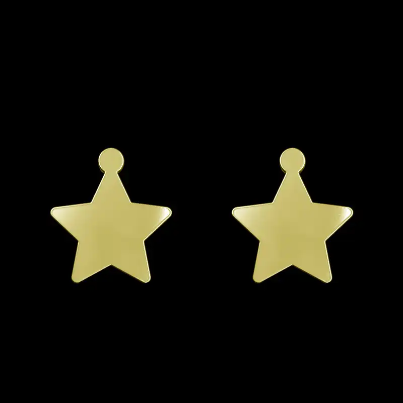 گوشواره طلا 18 عیار زنانه مدوپد مدل ستاره کد GA1-15346
