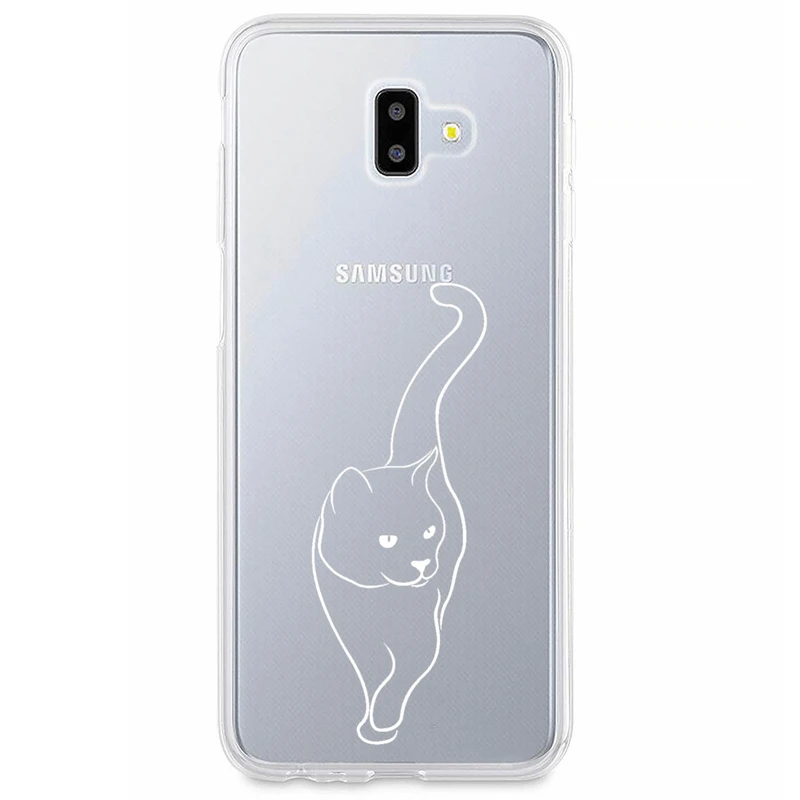 کاور مگافون طرح گربه مدل C60-W مناسب برای گوشی موبایل سامسونگ Galaxy J6 Plus
