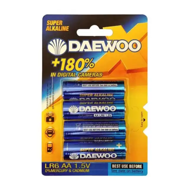 باتری قلمی دوو مدل سوپر آلکالاین بسته ۴ عددی