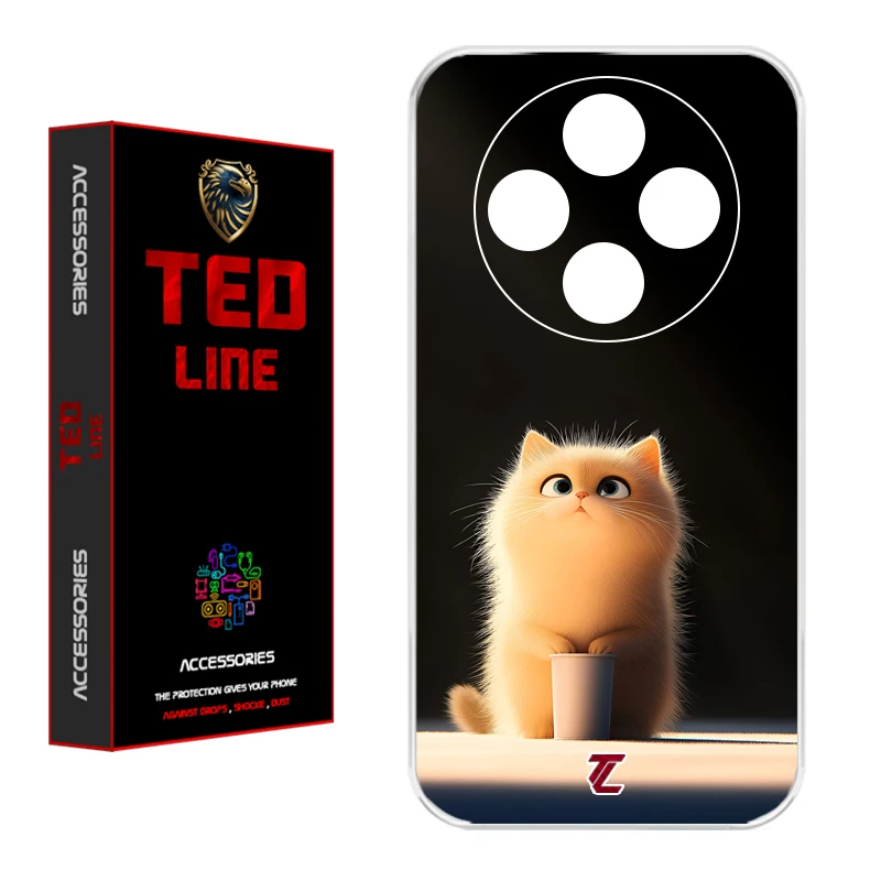 کاور تدلاین طرح گربه کد 1217 مناسب برای گوشی موبایل شیائومی Redmi 14C / Poco C75