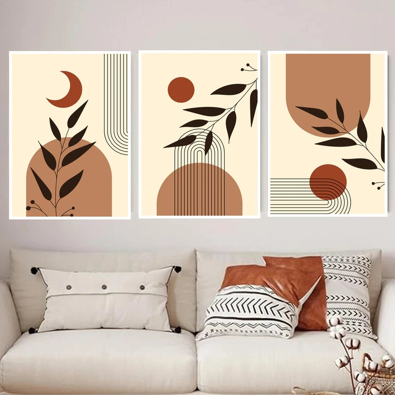 تابلو مدل دکوراتیو مینیمال مدرن کد 114 مجموعه سه عددی