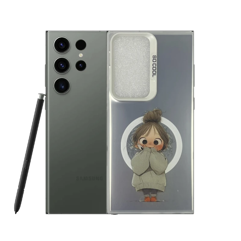 کاور طرح دختر خجالتی مناسب برای گوشی موبایل سامسونگ Galaxy S23 Ultra