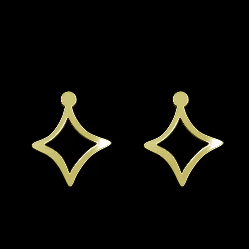 گوشواره طلا 18 عیار زنانه مدوپد مدل ستاره کد GA1-15485