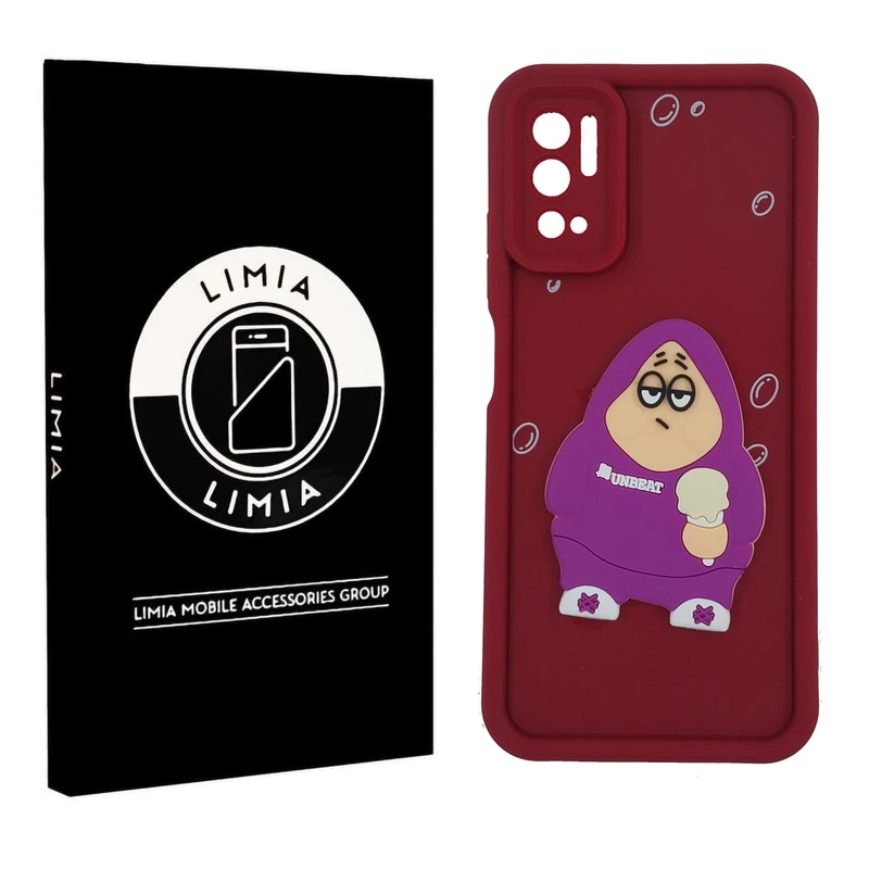 کاور لیمیا مدل سولید لنزدار طرح عروسکی برجسته مناسب برای گوشی موبایل شیائومی Redmi Poco M3 Pro/Note 10 5G