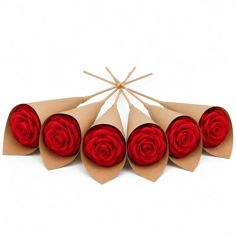 گل مصنوعی مدل کاغذی کد 00 بسته 6 عددی 