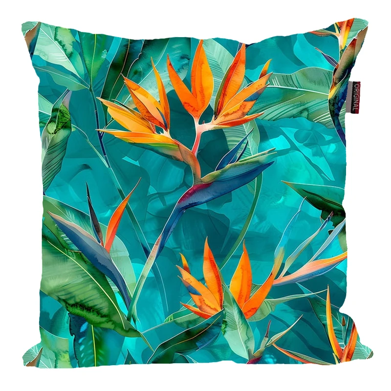 کوسن پاد آفرین مدل فانتزی طرح گل و برگ کد PK30610