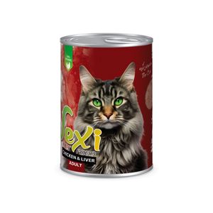 کنسرو گربه وکسی مدل مرغ و جگر وزن 400 گرم