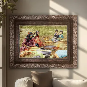 تابلو فرش ماشینی نقش نگار رضوی طرح عشایر کد 670P