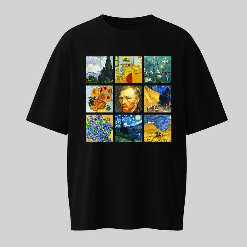 تی‌شرت آستین کوتاه زنانه مدل ونگوگ کد 77740