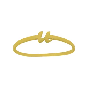 انگشتر نقره زنانه دلی جم طرح U کد D 614