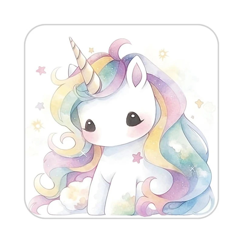 زیر لیوانی کاکتی طرح اسب تک شاخ و یونیکورن مدل mp32403