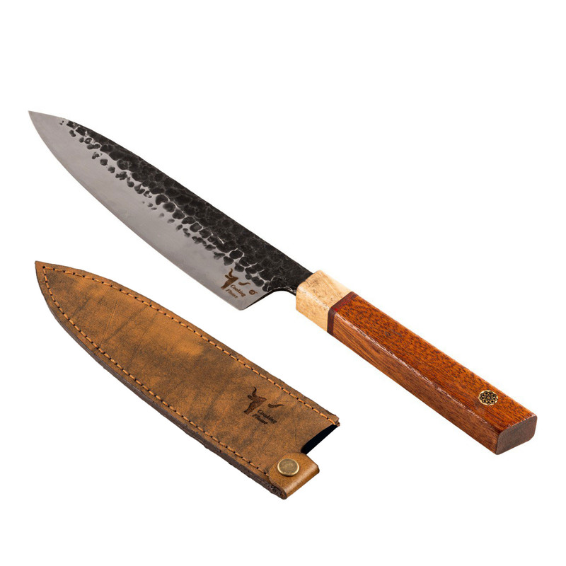 چاقو آشپزخانه کوکینگ فلیم مدل San Mai 2 به همراه غلاف