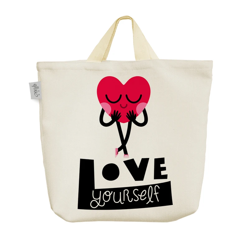 ساک خرید خندالو مدل خودتو دوست داشته باش کد 1791