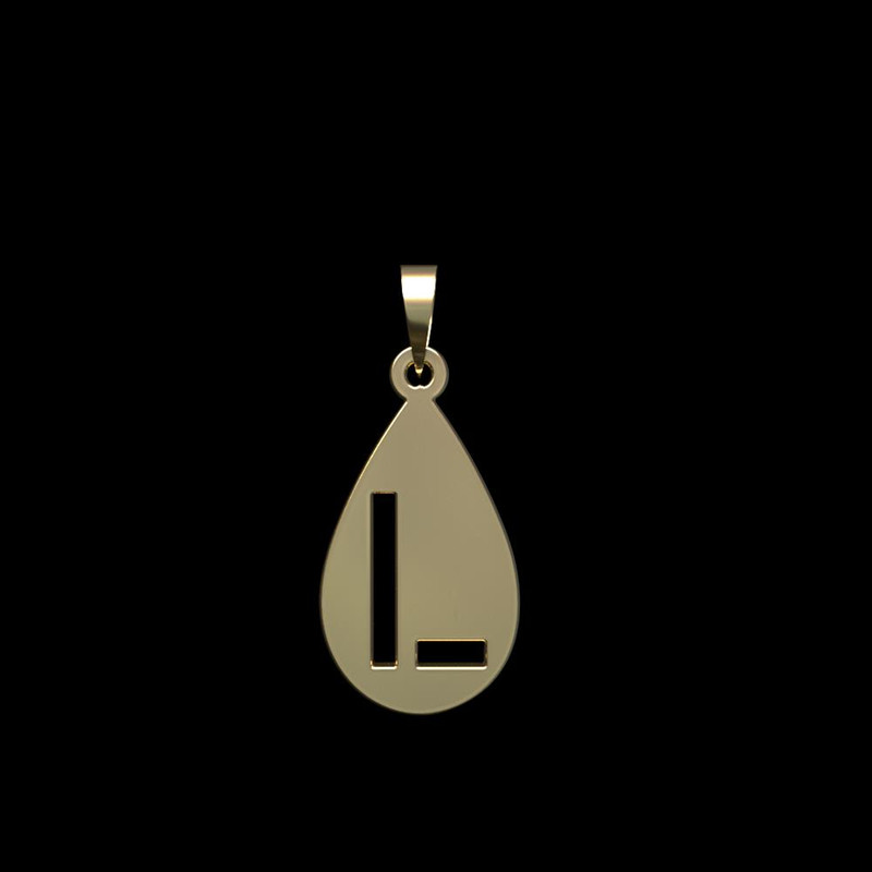 آویز گردنبند طلا 18 عیار زنانه مدوپد مدل حرف L کد PA1-12833