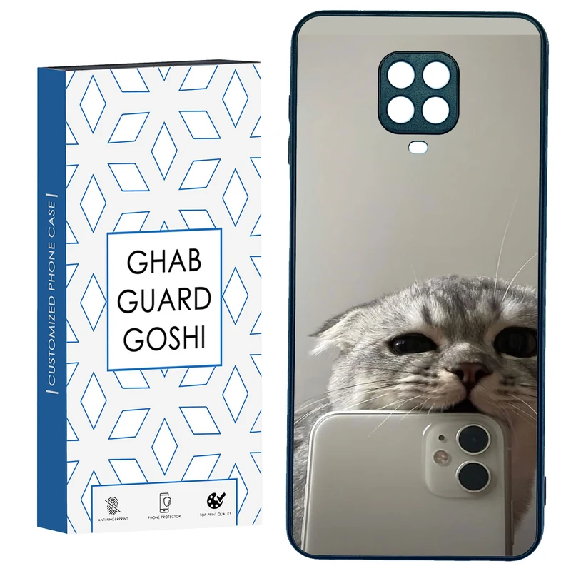 کاور قاب گارد گوشی طرح گربه سلفی کد TPU-206 مناسب برای گوشی موبایل شیائومی Redmi Note 9 pro / Note 9s