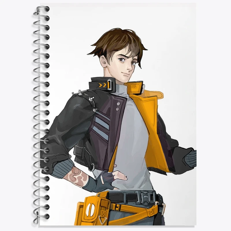 دفتر زبان 50 برگ خندالو مدل سه خط طرح سان و آشیتاکا انیمه پرنسس مونونوکه کد 34090