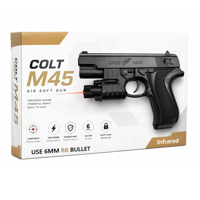 تفنگ بازی مدل Airsoft M45 مناسب برای شش سال به بالا