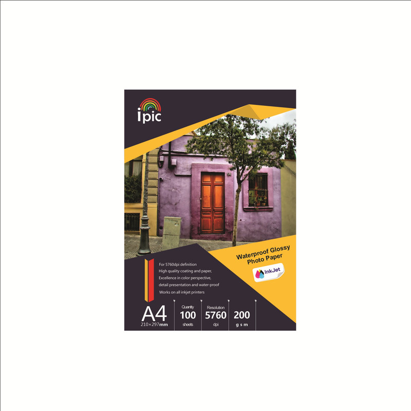 کاغذ چاپ عکس آی پیک مدل 200 سایز A4 بسته 100 عددی