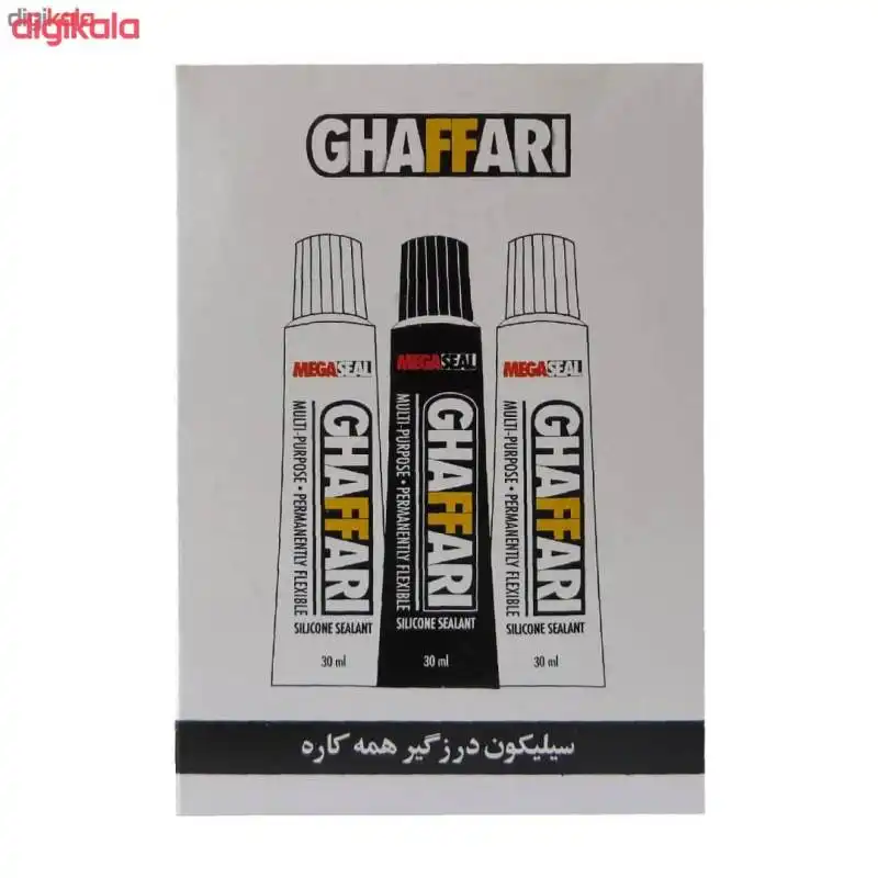 چسب آکواریوم غفاری کد 2022 سیلیکون وزن 30 گرم بسته 2 عددی