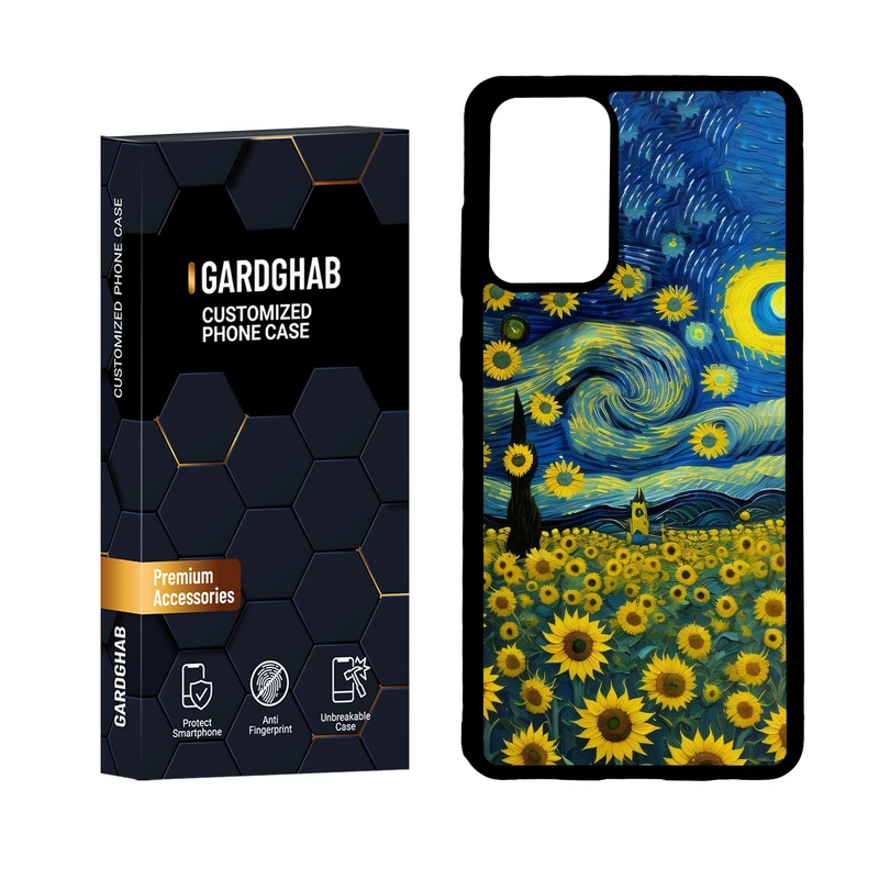 کاور گارد قاب مدل پشت گلس هنری مناسب برای گوشی موبایل سامسونگ Galaxy A72