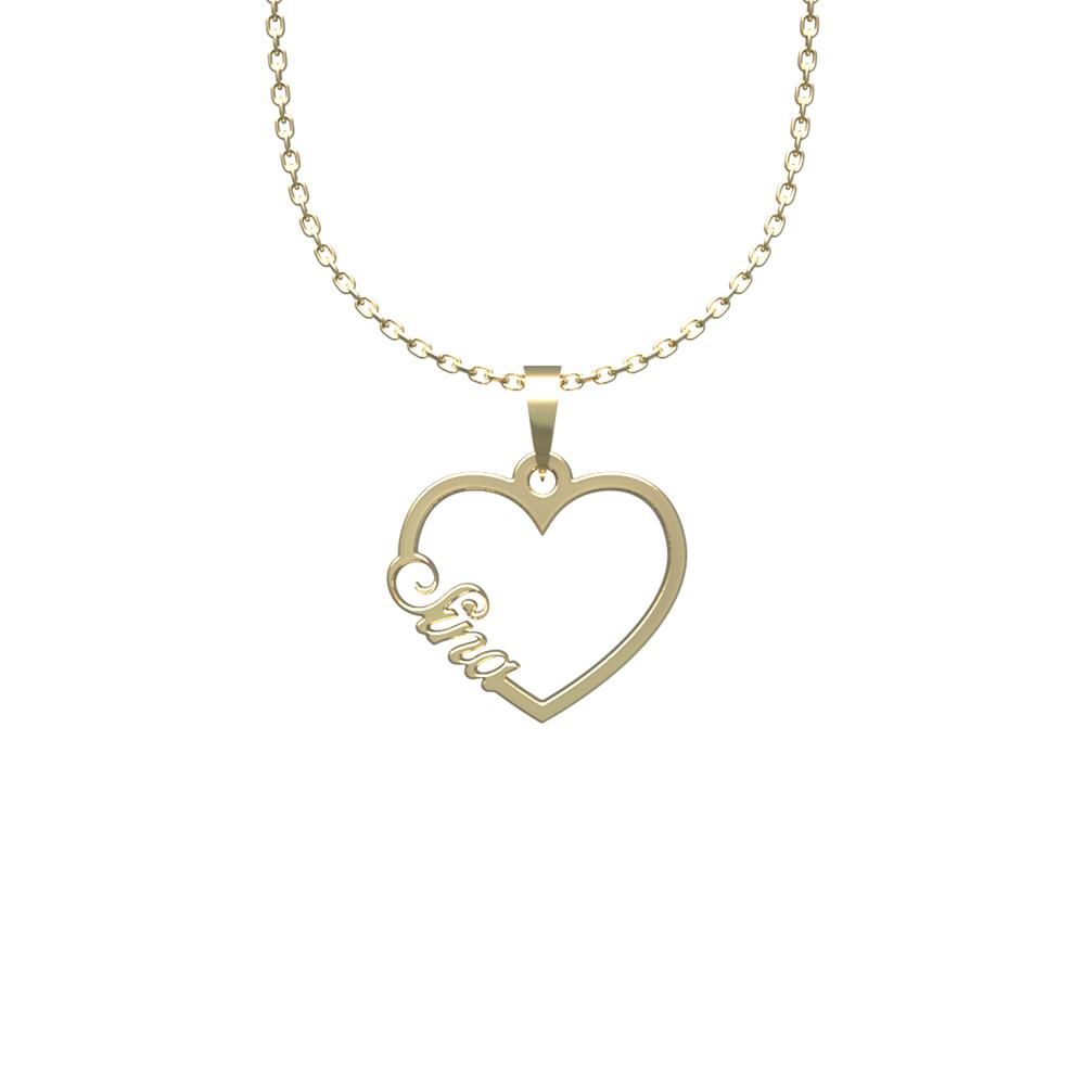 گردنبند طلا 18 عیار زنانه مدوپد مدل اسم سینا sina کد HE2-1-1132 -  - 2