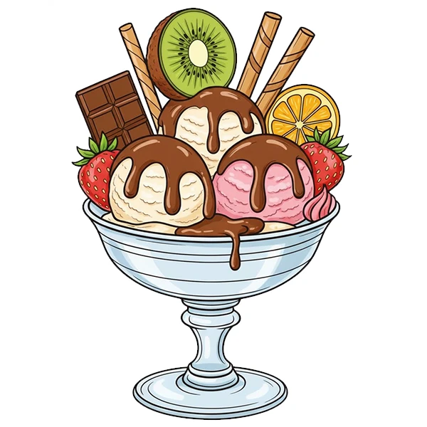  استیکر پارچه و لباس پاد آفرین طرح بستنی کد 5852