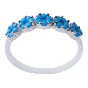  انگشتر نقره زنانه بازرگانی میلادی مدل فلاور کد AWR_686