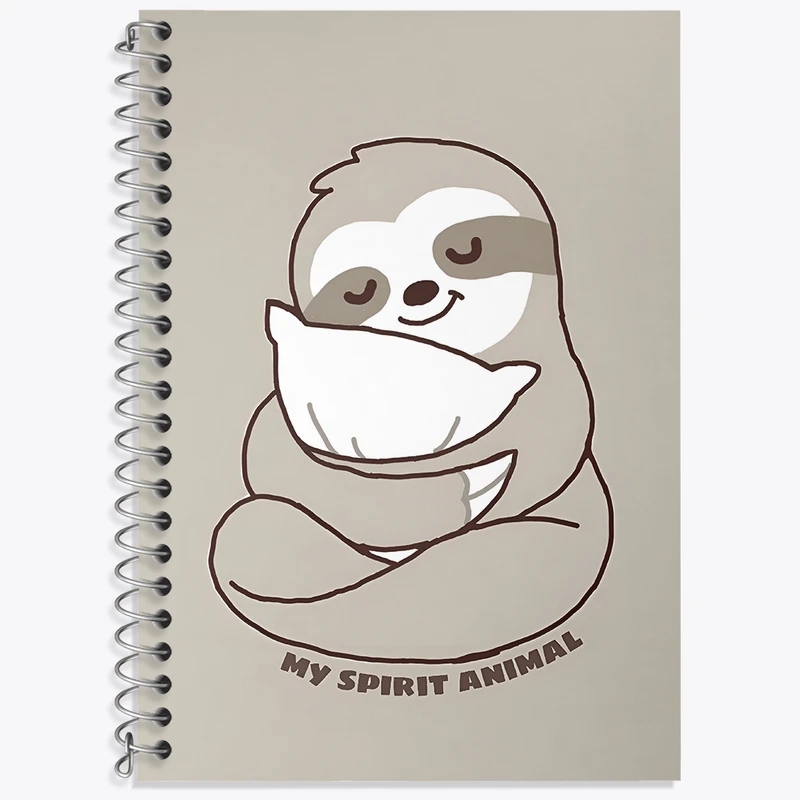 دفتر زبان 50 برگ خندالو مدل سه خط طرح تنبل بامزه کد N3199