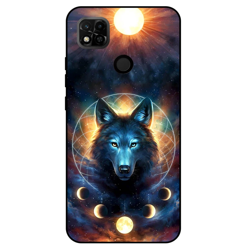 کاور مگافون طرح گرگ و ماه مدل 8006 مناسب برای گوشی موبایل شیائومی Redmi 10A / 10A Sport