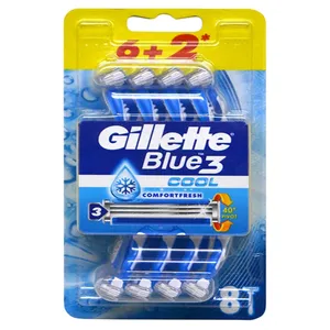  خود تراش ژیلت مدل Blue 3 Cool بسته 8 عددی