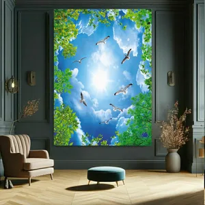 پوستر دیواری طرح آسمان صاف و پرنده کد FP105354