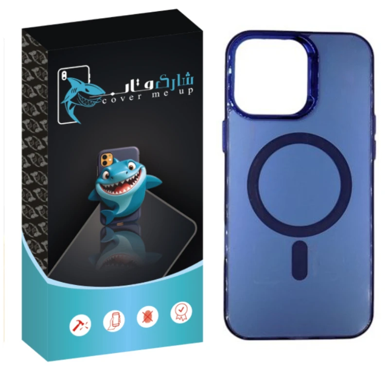 کاور شارک قاب مدل مگ سیف MAT مناسب برای گوشی موبایل اپل iPhone 15 Pro Max