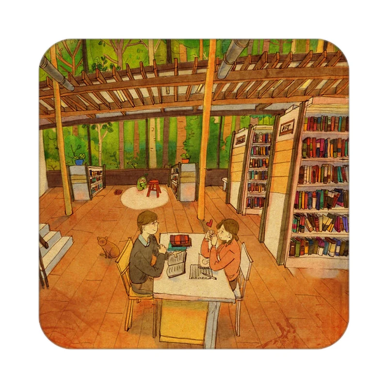 زیر لیوانی کاکتی طرح عاشقانه مدل mg10111