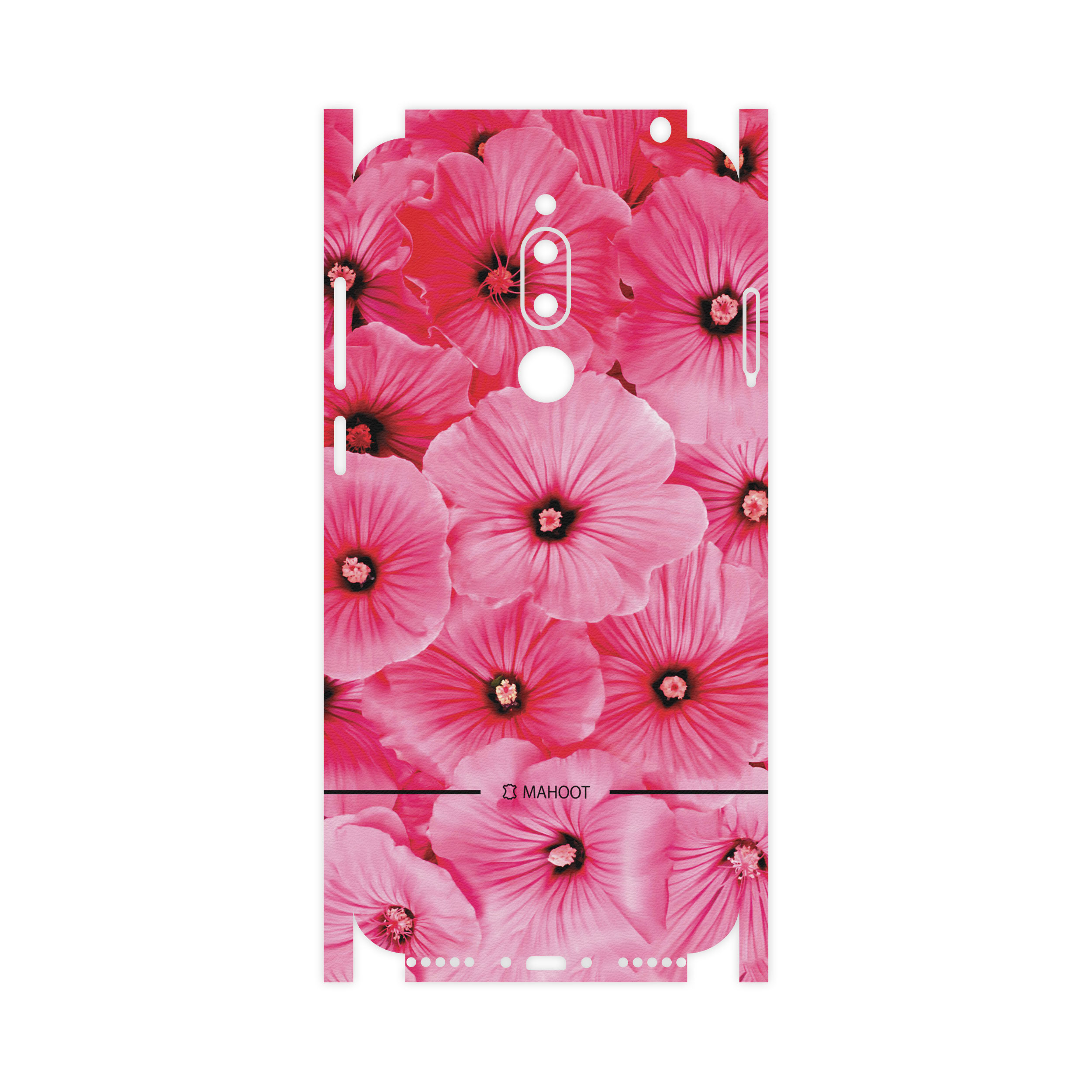 برچسب پوششی ماهوت مدل Pink-Flower-FullSkin  مناسب برای گوشی موبایل میزو M6T