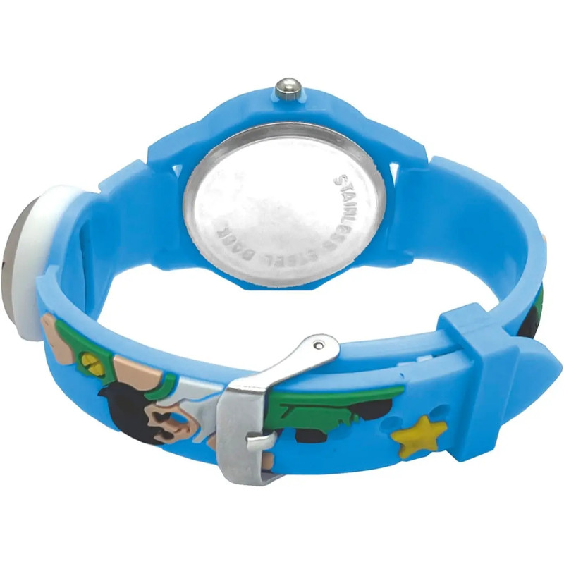 ساعت  مچی عقربه ای پسرانه مدل چراغدار بند سیلیکونی ضد حساسیت طرح بن‌تن کد ۱